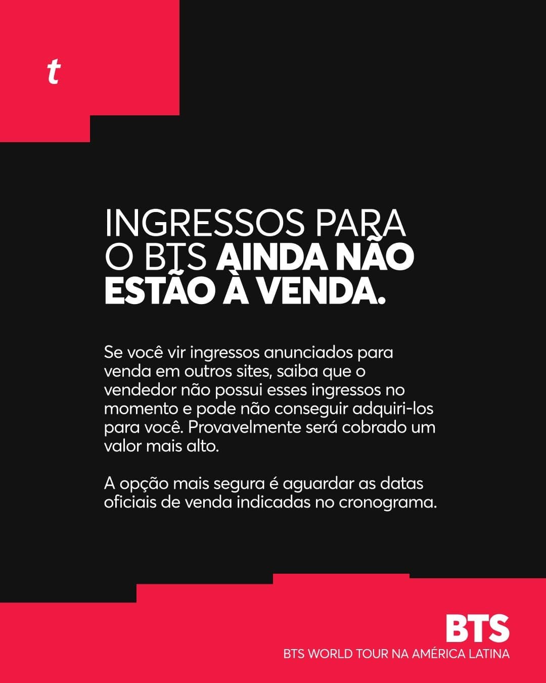 Foto: Reprodução Facebook/TicketmasterBR