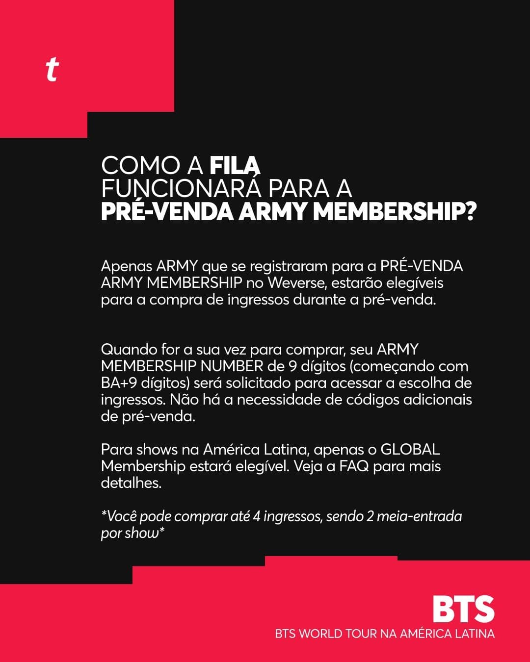 Foto: Reprodução Facebook/TicketmasterBR