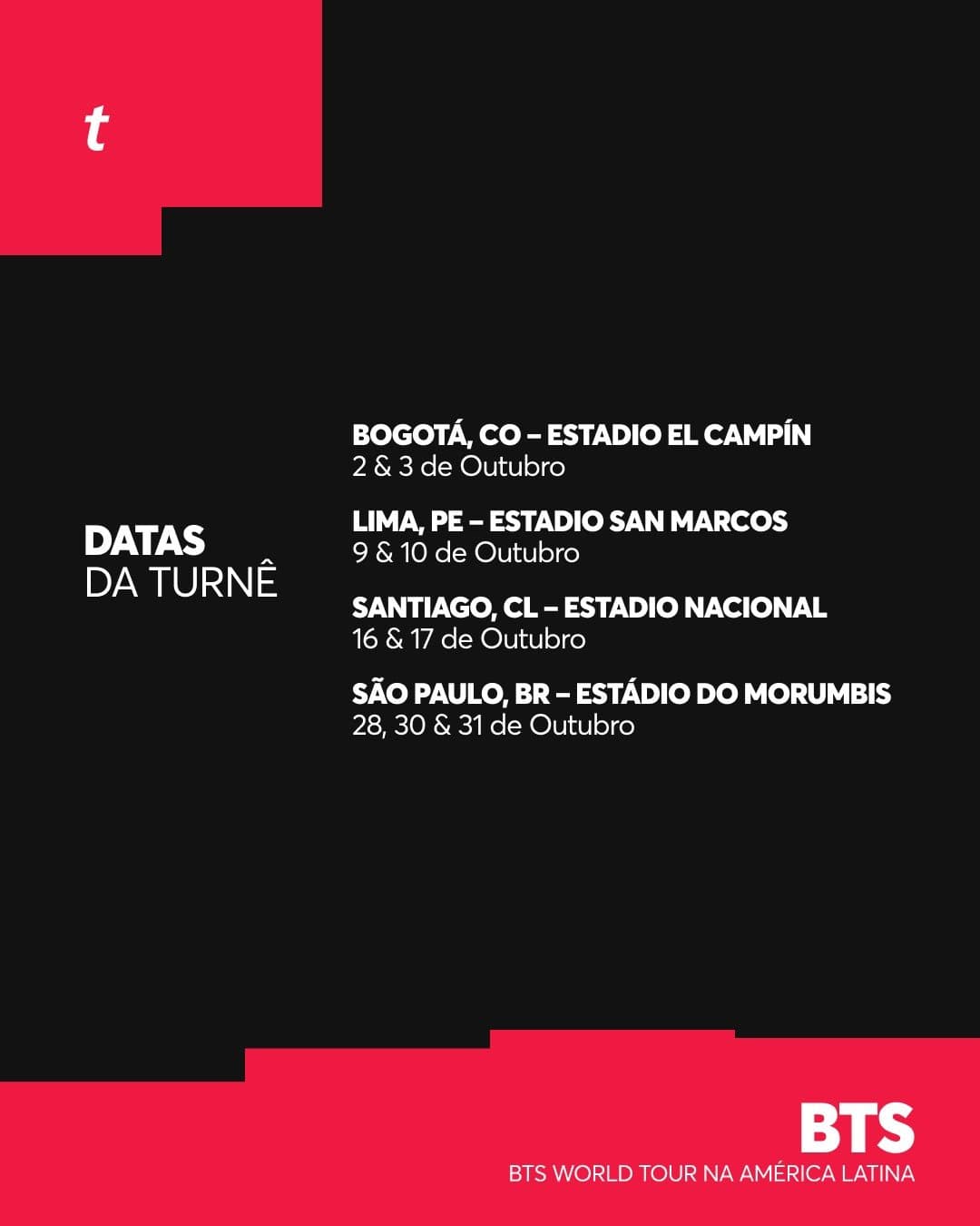 Foto: Reprodução Facebook/TicketmasterBR